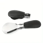 Chausse-pied pliable avec poignée en cuir