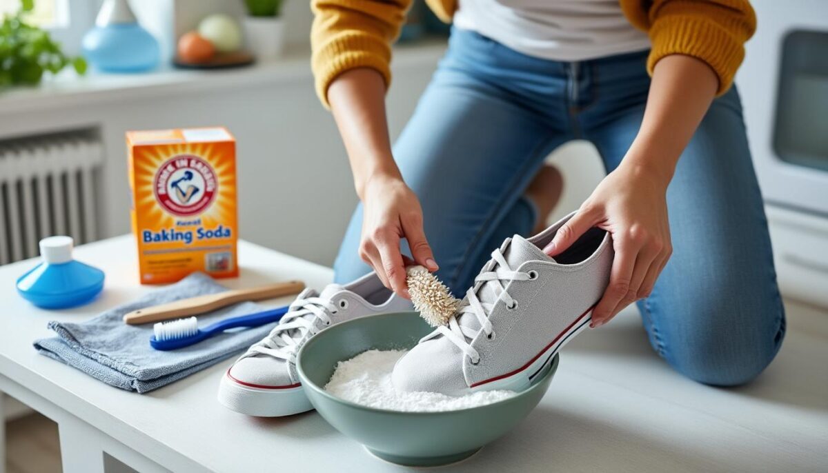 découvrez une méthode facile et efficace pour laver vos chaussures avec du bicarbonate de soude. adoptez ce geste simple pour des chaussures propres, fraîches et sans odeurs !