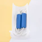 Chausse-pied avec poignées bleues et cordes blanches