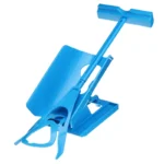 Aide-chaussure bleu pour faciliter l'enfilage des chaussures.